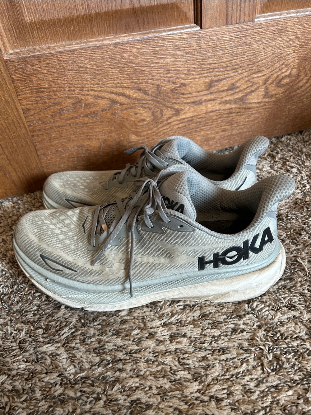 Hoka Clifton 9 Men’s Size 14 Running Shoes Gray Cushioned Sneakers